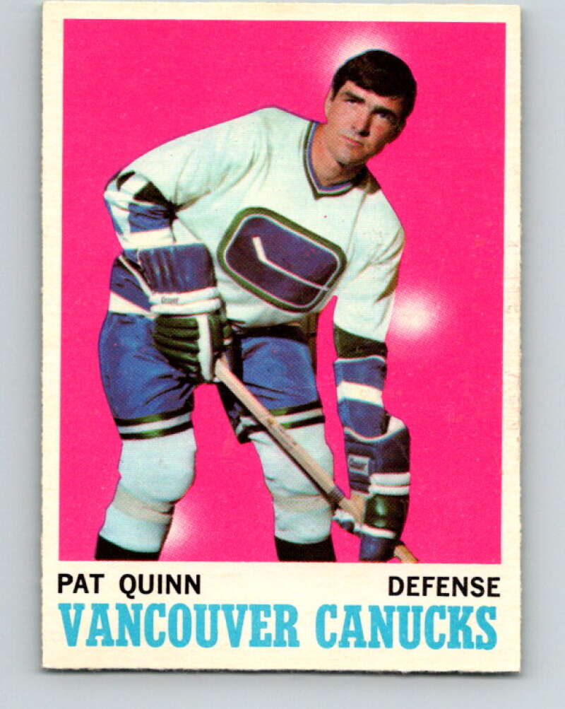 1970-71 O-Pee-Chee #120 Pat Quinn Vancouver Canucks V2683