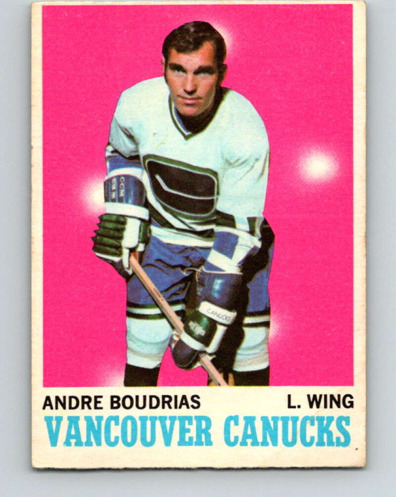 1970-71 O-Pee-Chee #121 Andre Boudrias Vancouver Canucks V2684