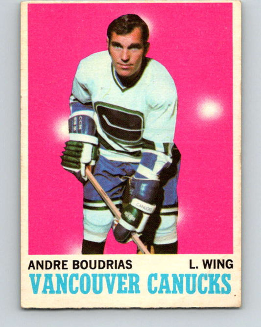 1970-71 O-Pee-Chee #121 Andre Boudrias  Vancouver Canucks  V2684