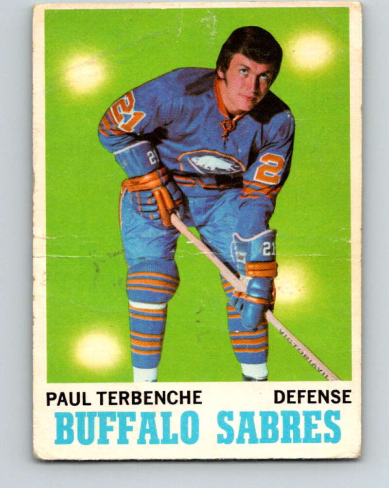 1970-71 O-Pee-Chee #123 Paul Terbenche Buffalo Sabres V2687