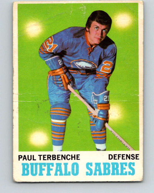 1970-71 O-Pee-Chee #123 Paul Terbenche  Buffalo Sabres  V2687