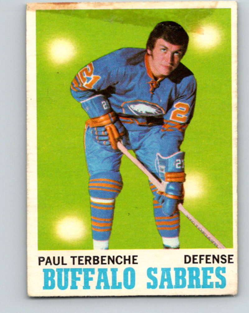 1970-71 O-Pee-Chee #123 Paul Terbenche Buffalo Sabres V2688