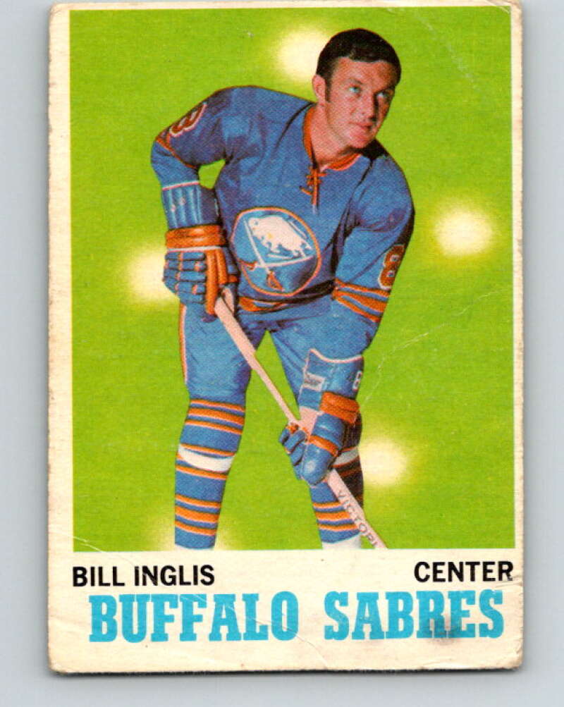 1970-71 O-Pee-Chee #130 Bill Inglis RC Rookie Buffalo Sabres V2701