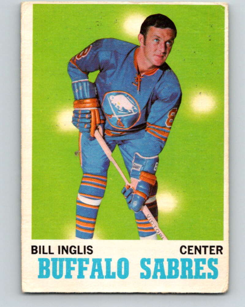 1970-71 O-Pee-Chee #130 Bill Inglis RC Rookie Buffalo Sabres V2702