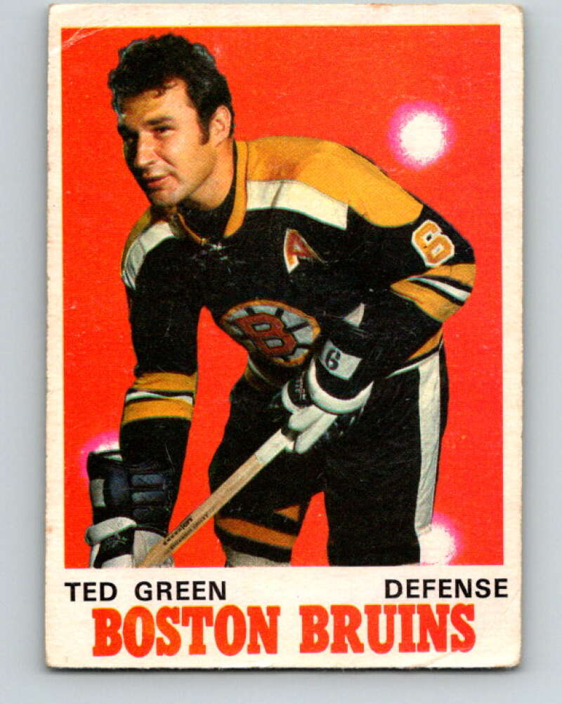 1970-71 O-Pee-Chee #134 Ted Green Boston Bruins V2710