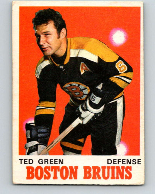 1970-71 O-Pee-Chee #134 Ted Green  Boston Bruins  V2711