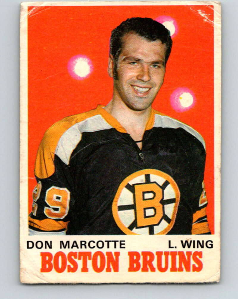 1970-71 O-Pee-Chee #138 Don Marcotte RC Rookie Boston Bruins V2724