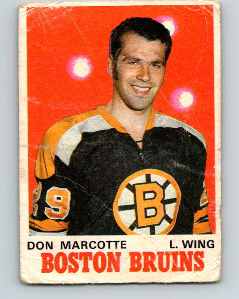 1970-71 O-Pee-Chee #138 Don Marcotte RC Rookie Boston Bruins V2725