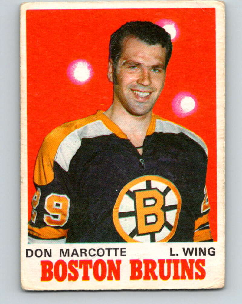 1970-71 O-Pee-Chee #138 Don Marcotte RC Rookie Boston Bruins V2727