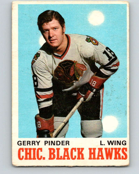 1970-71 O-Pee-Chee #148 Gerry Pinder RC Rookie Blackhawks  V2759