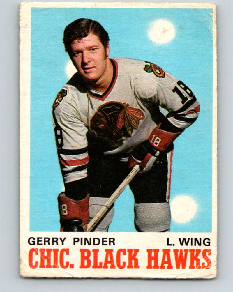 1970-71 O-Pee-Chee #148 Gerry Pinder RC Rookie Blackhawks V2760