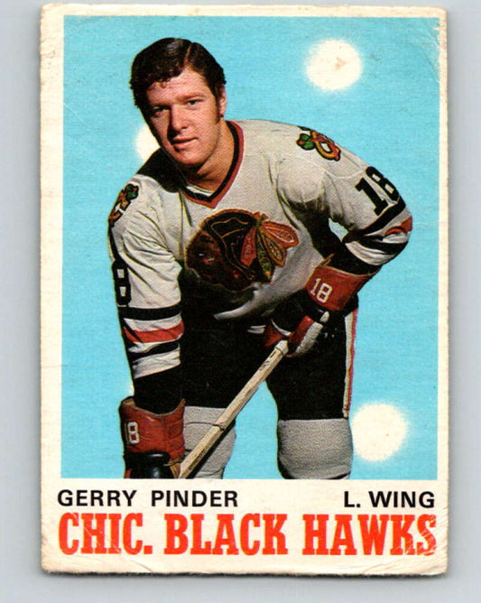 1970-71 O-Pee-Chee #148 Gerry Pinder RC Rookie Blackhawks  V2760