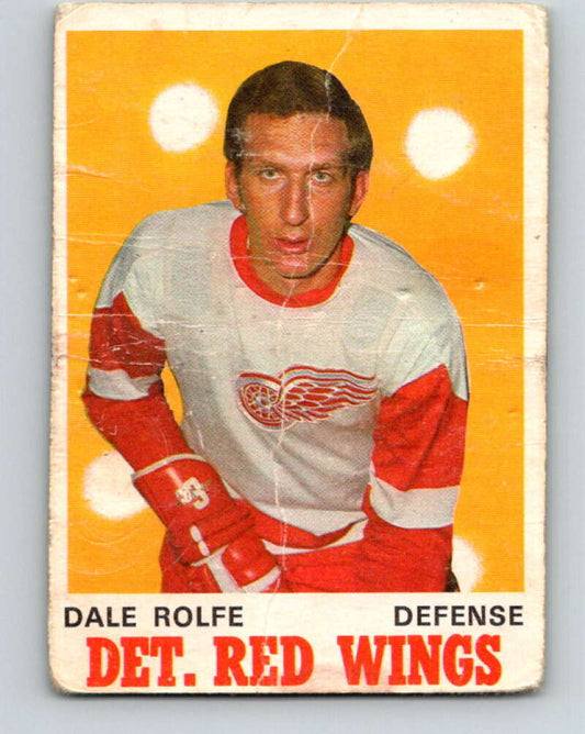 1970-71 O-Pee-Chee #156 Dale Rolfe  Detroit Red Wings  V2780