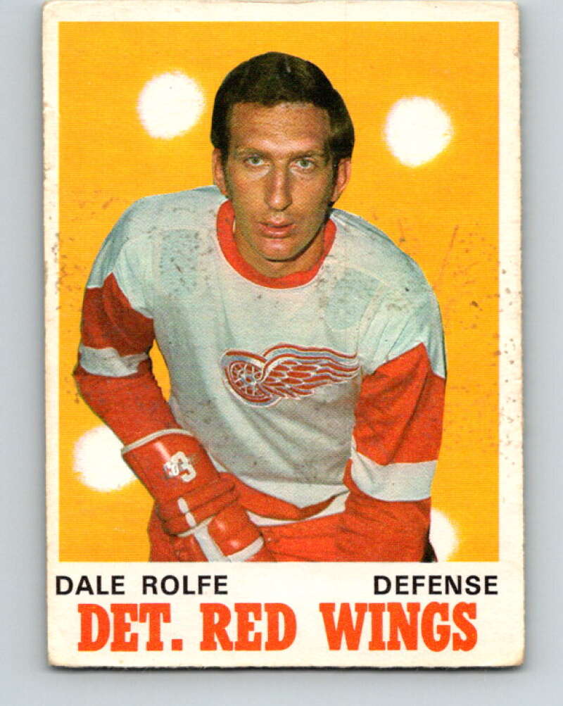 1970-71 O-Pee-Chee #156 Dale Rolfe Detroit Red Wings V2782