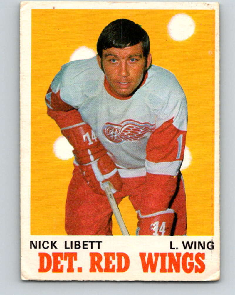 1970-71 O-Pee-Chee #158 Nick Libett Detroit Red Wings V2788