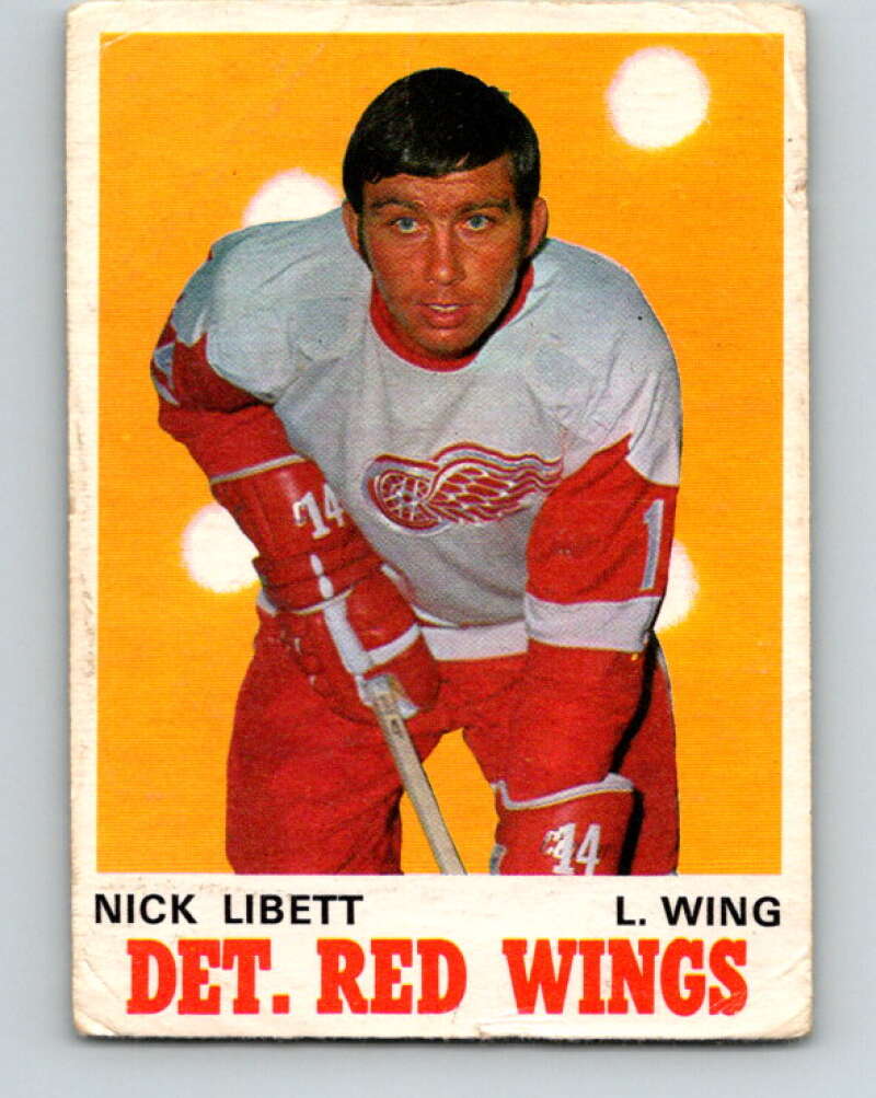 1970-71 O-Pee-Chee #158 Nick Libett Detroit Red Wings V2790