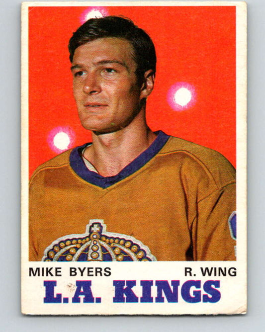 1970-71 O-Pee-Chee #160 Mike Byers  RC Rookie Los Angeles Kings  V2797