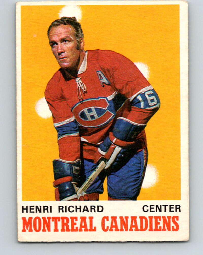 1970-71 O-Pee-Chee #176 Henri Richard Montreal Canadiens V2849