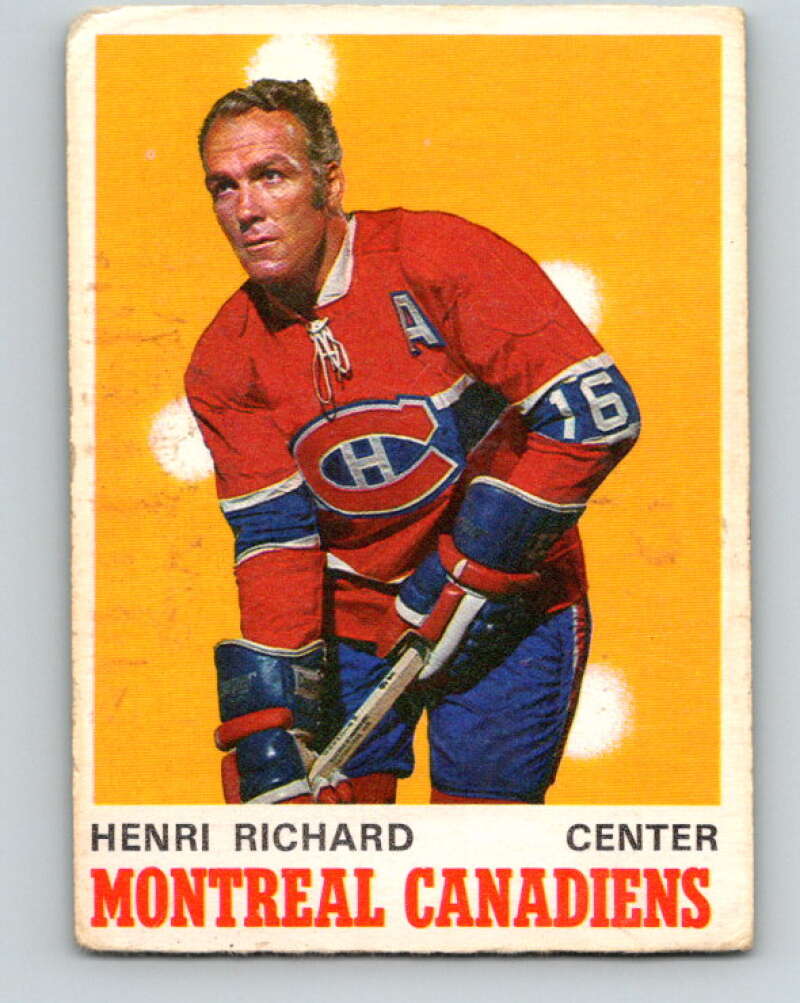 1970-71 O-Pee-Chee #176 Henri Richard Montreal Canadiens V2850