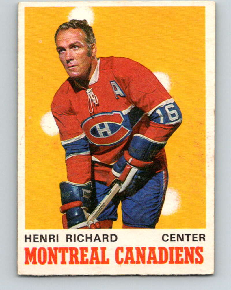 1970-71 O-Pee-Chee #176 Henri Richard Montreal Canadiens V2855