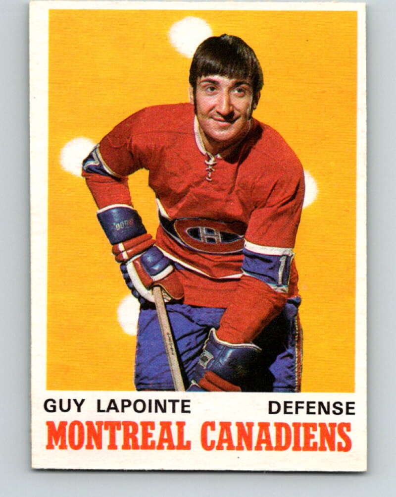 1970-71 O-Pee-Chee #177 Guy Lapointe RC Rookie Montreal Canadiens V2860