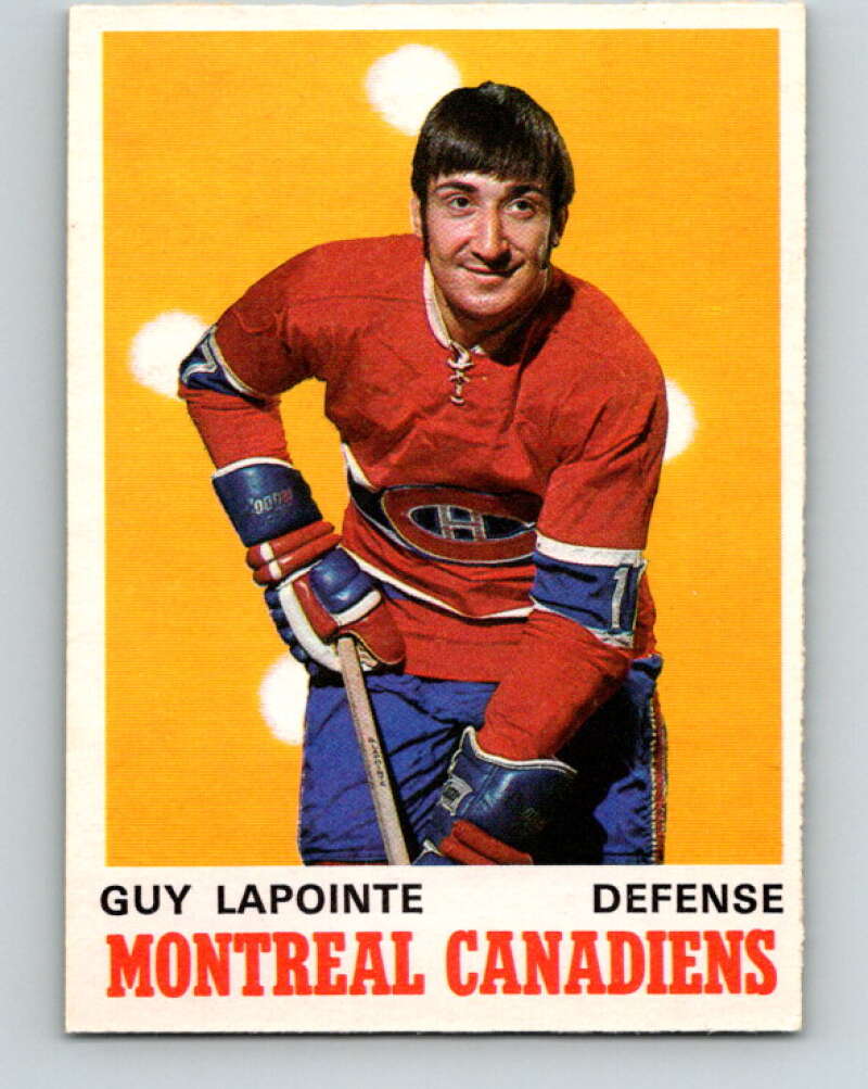 1970-71 O-Pee-Chee #177 Guy Lapointe RC Rookie Montreal Canadiens V2861