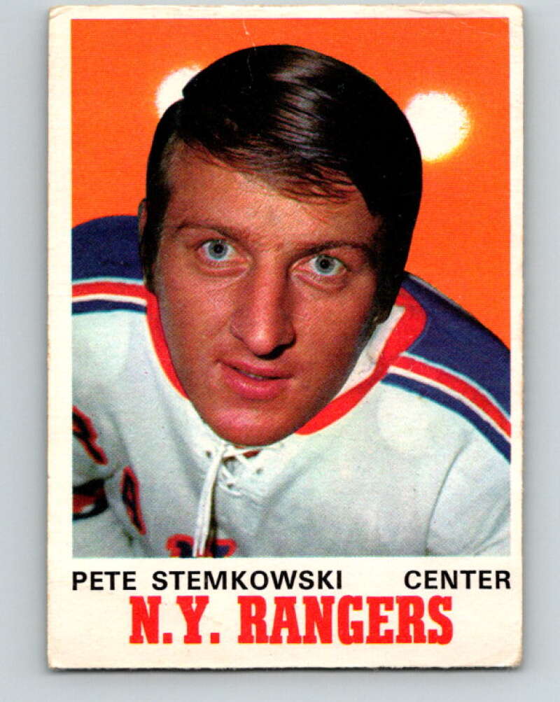 1970-71 O-Pee-Chee #182 Pete Stemkowski New York Rangers V2888