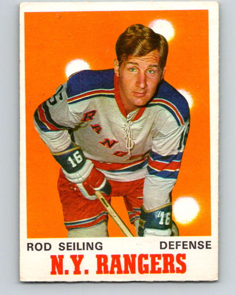 1970-71 O-Pee-Chee #184 Rod Seiling New York Rangers V2894
