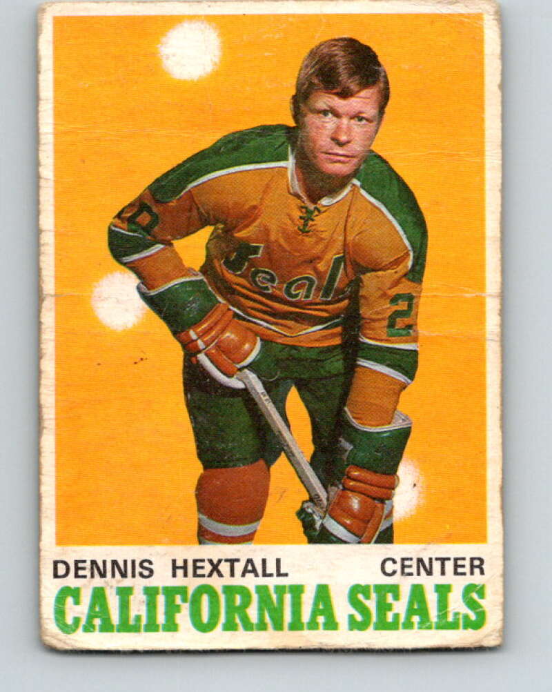 1970-71 O-Pee-Chee #186 Dennis Hextall California Golden Seals V2900