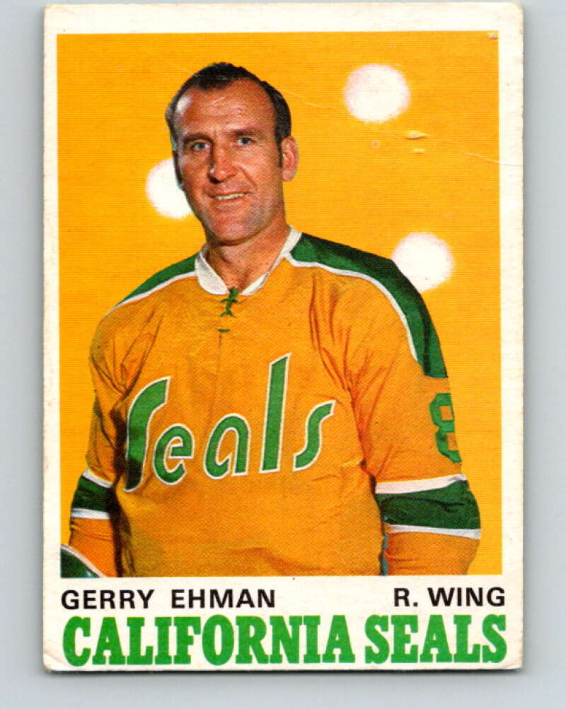 1970-71 O-Pee-Chee #187 Gerry Ehman California Golden Seals V2907