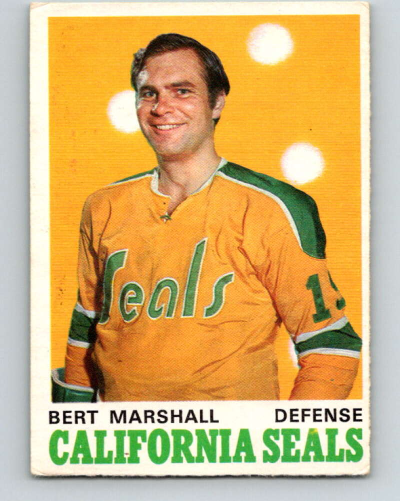 1970-71 O-Pee-Chee #188 Bert Marshall California Golden Seals V2911