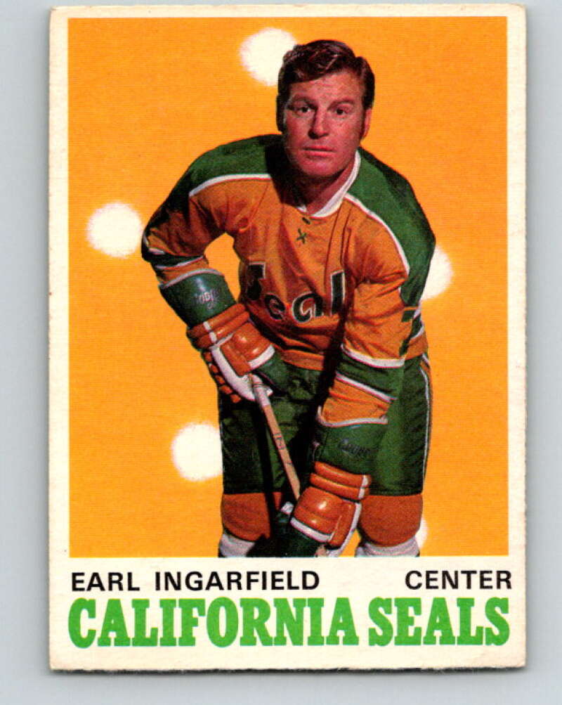 1970-71 O-Pee-Chee #191 Earl Ingarfield California Golden Seals V2915