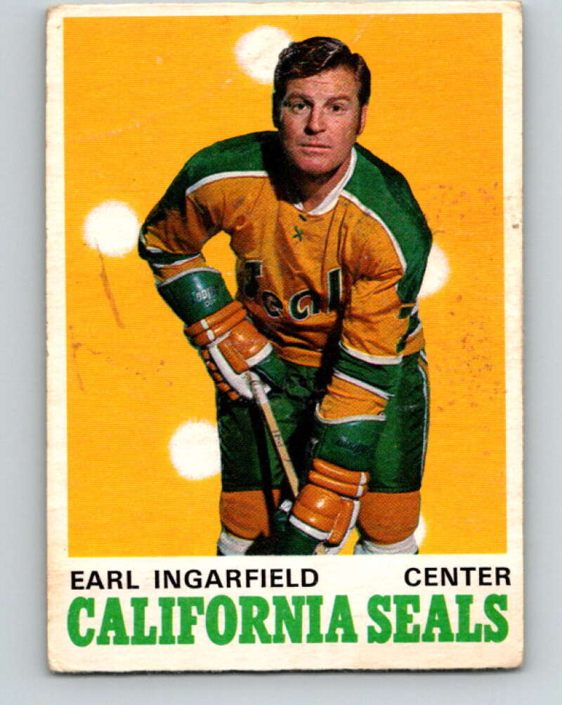 1970-71 O-Pee-Chee #191 Earl Ingarfield California Golden Seals V2916