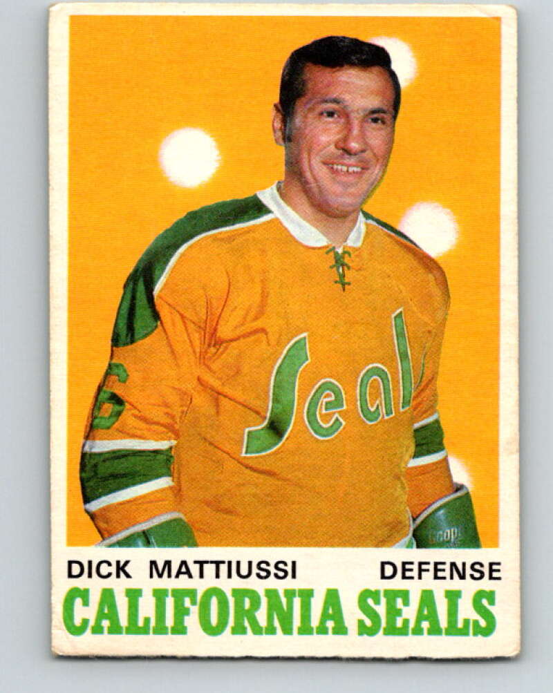 1970-71 O-Pee-Chee #192 Dick Mattiussi California Golden Seals V2918