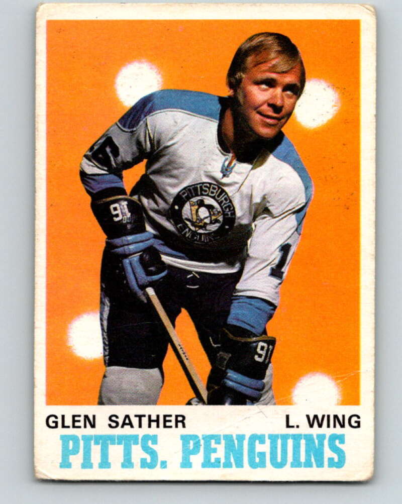 1970-71 O-Pee-Chee #205 Glen Sather Pittsburgh Penguins V2967