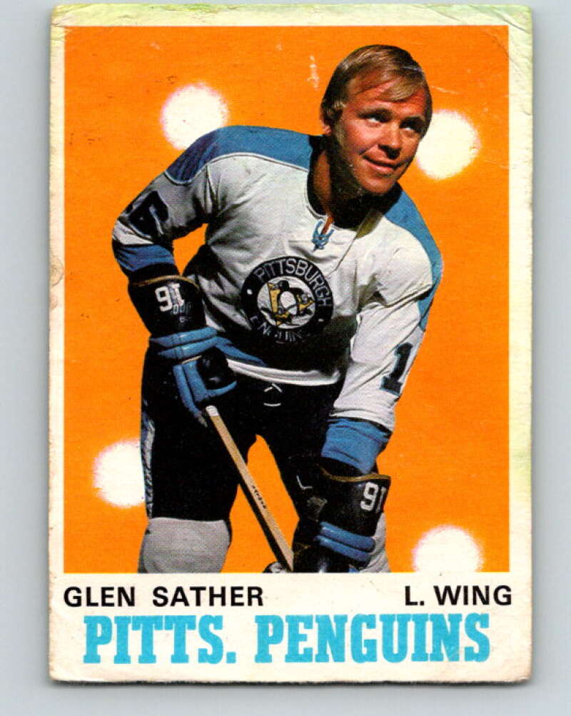 1970-71 O-Pee-Chee #205 Glen Sather Pittsburgh Penguins V2969