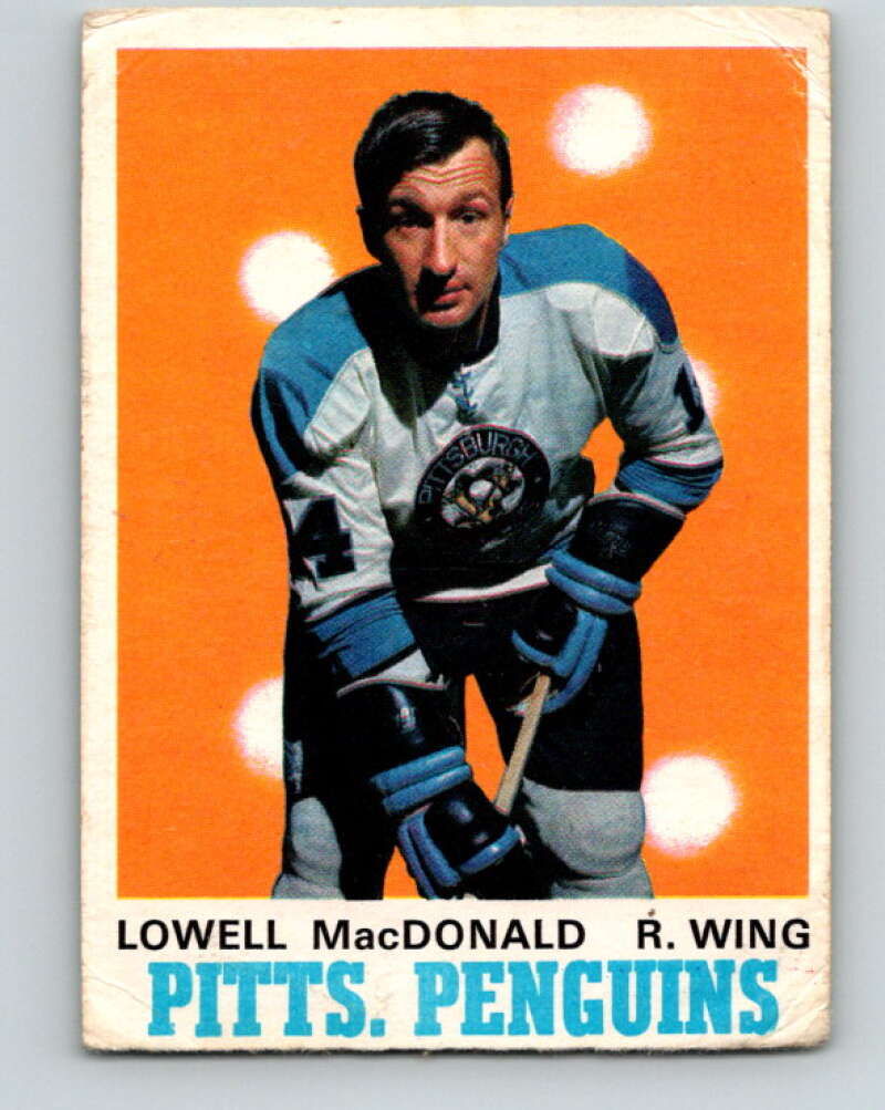 1970-71 O-Pee-Chee #206 Lowell MacDonald Pittsburgh Penguins V2970