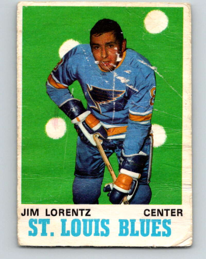 1970-71 O-Pee-Chee #209 Jim Lorentz RC Rookie St. Louis Blues V2982