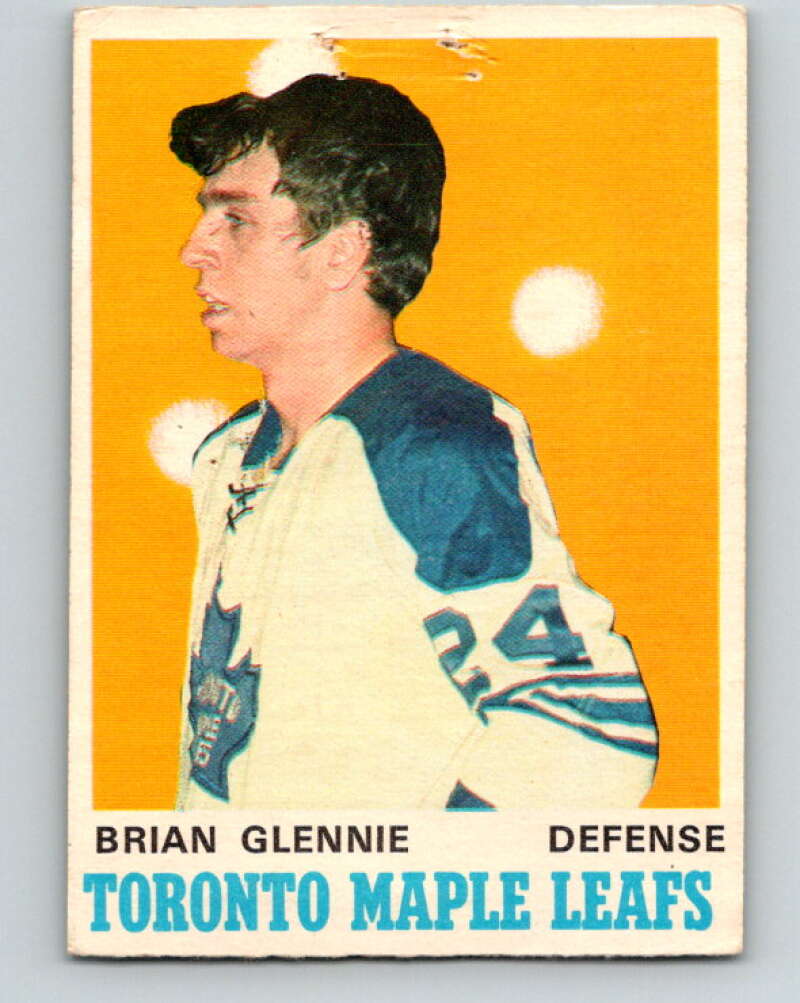 1970-71 O-Pee-Chee #216 Brian Glennie RC Rookie Toronto Maple Leafs V3008