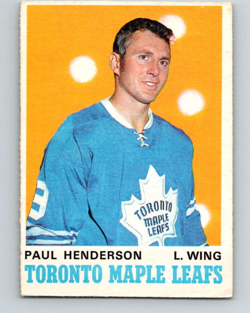 1970-71 O-Pee-Chee #217 Paul Henderson Toronto Maple Leafs V3009