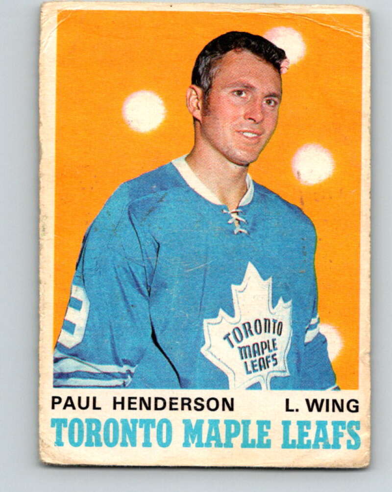 1970-71 O-Pee-Chee #217 Paul Henderson Toronto Maple Leafs V3011