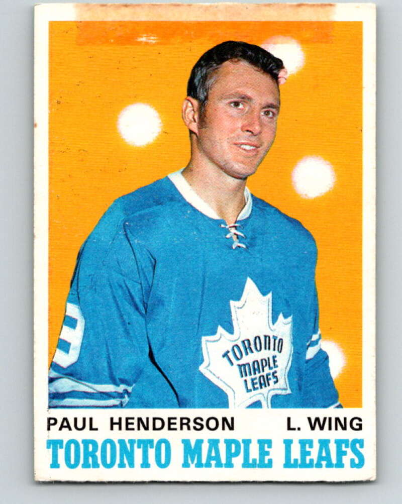 1970-71 O-Pee-Chee #217 Paul Henderson Toronto Maple Leafs V3012