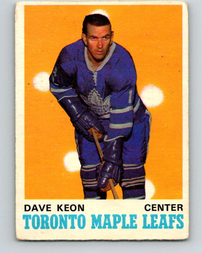 1970-71 O-Pee-Chee #219 Dave Keon Toronto Maple Leafs V3014