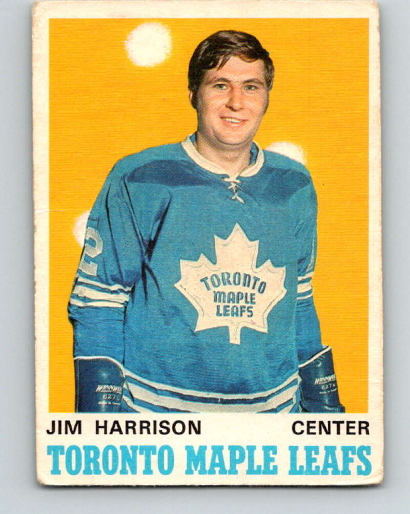 1970-71 O-Pee-Chee #220 Jim Harrison RC Rookie Toronto Maple Leafs V3015