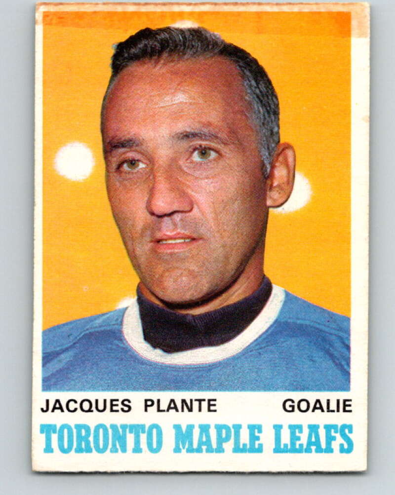 1970-71 O-Pee-Chee #222 Jacques Plante Toronto Maple Leafs V3025