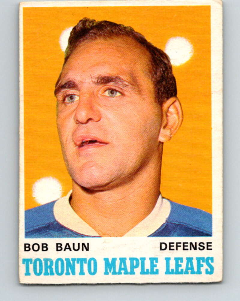 1970-71 O-Pee-Chee #223 Bob Baun Toronto Maple Leafs V3027