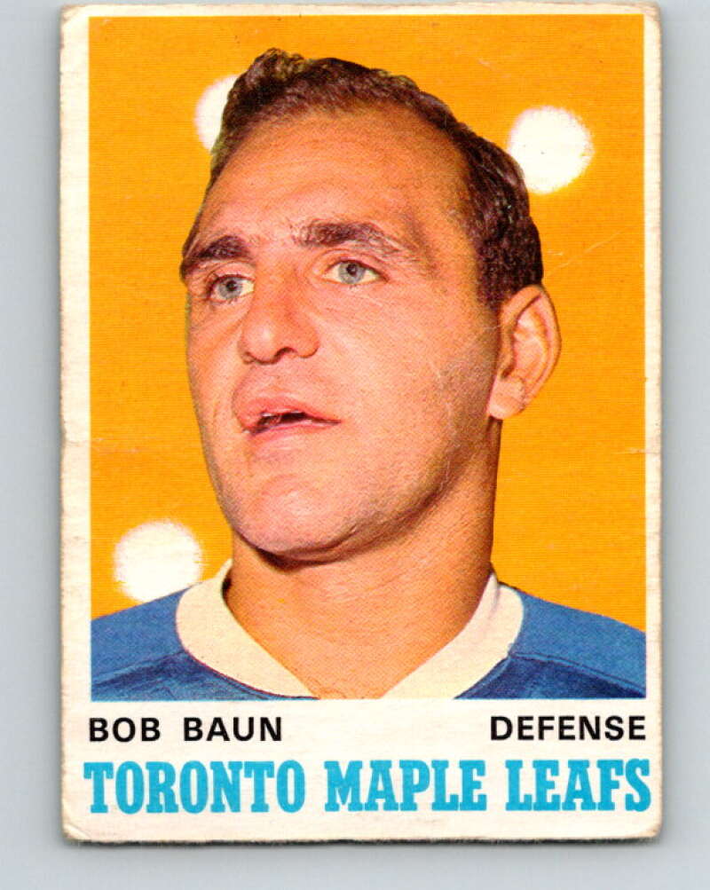 1970-71 O-Pee-Chee #223 Bob Baun Toronto Maple Leafs V3028