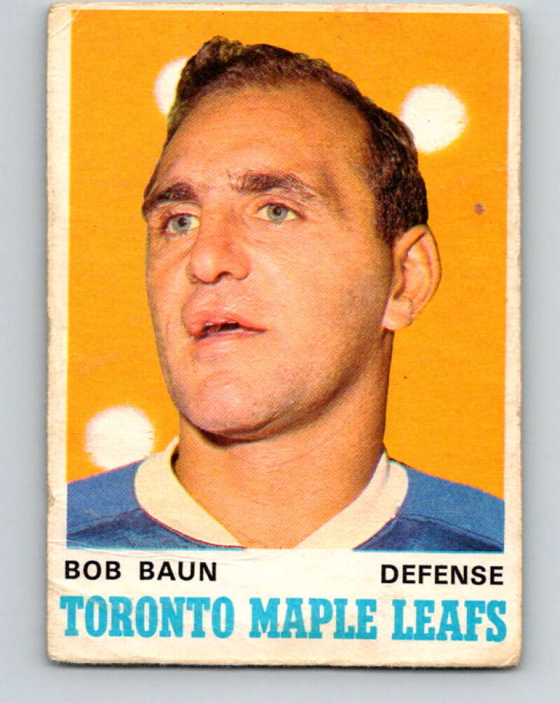 1970-71 O-Pee-Chee #223 Bob Baun Toronto Maple Leafs V3029