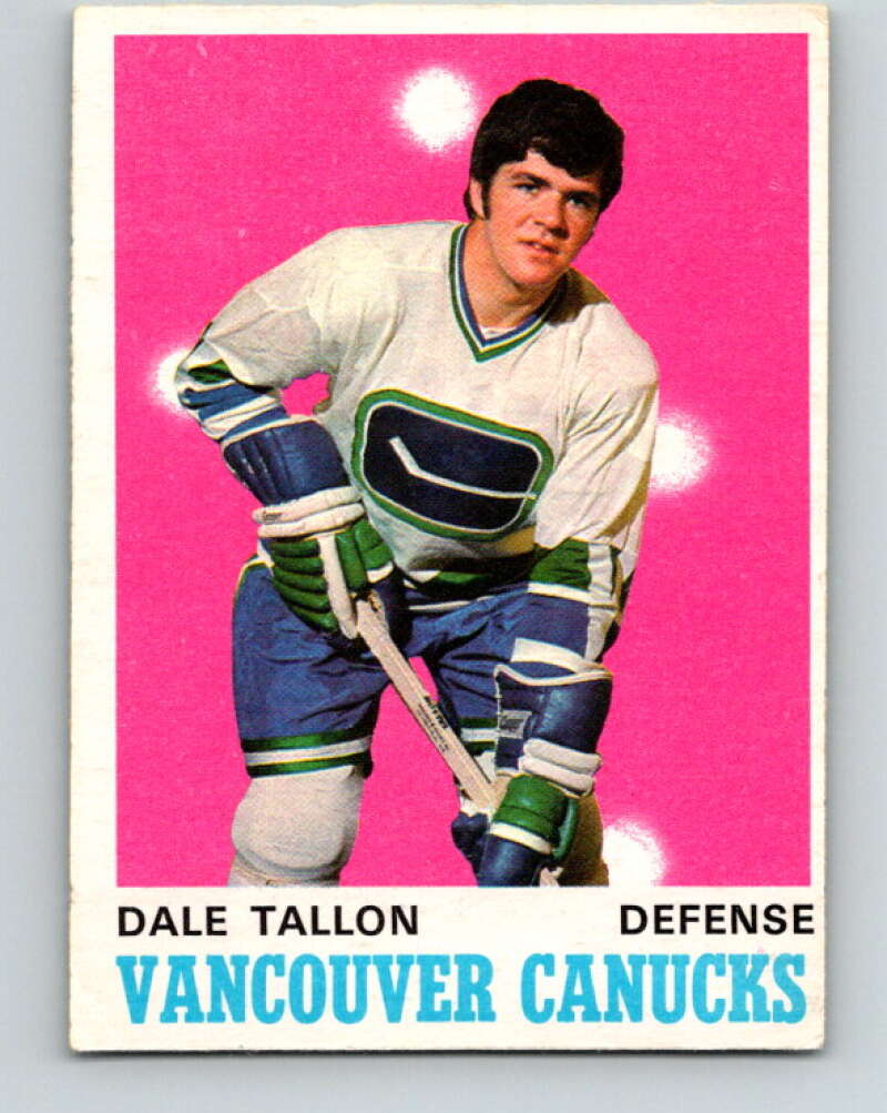 1970-71 O-Pee-Chee #225 Dale Tallon RC Rookie Vancouver Canucks V3032
