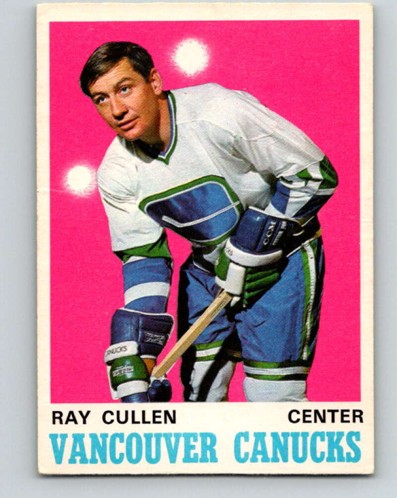 1970-71 O-Pee-Chee #228 Ray Cullen Vancouver Canucks V3035
